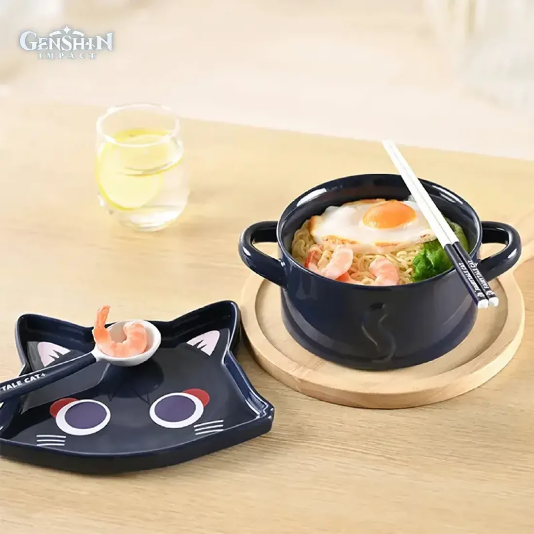 Набор посуда керамическая Genshin Impact Странник Wanderer Fairy tale cat home theme series ceramic
